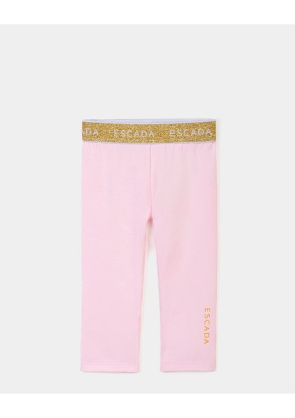 Şerit Detaylı Pudra Çocuk Pantolon