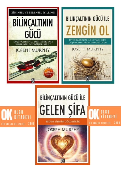 Bilinçaltının Gücü ile Zengin Ol - Bilinçaltının Gücü - Bilinçaltının Gücü ile Gelen Şifa 3 Kitap - Joseph Murhpy