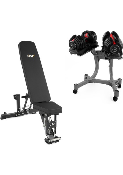 Myra-48 Ayarlı BENCH-2X24 kg Dambıl Seti