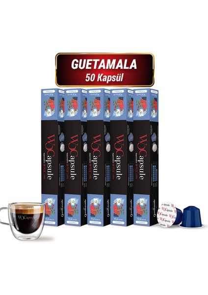 No:4 Guatemala Nespresso Uyumlu Kapsül Kahve 50'li Avantaj Paketi