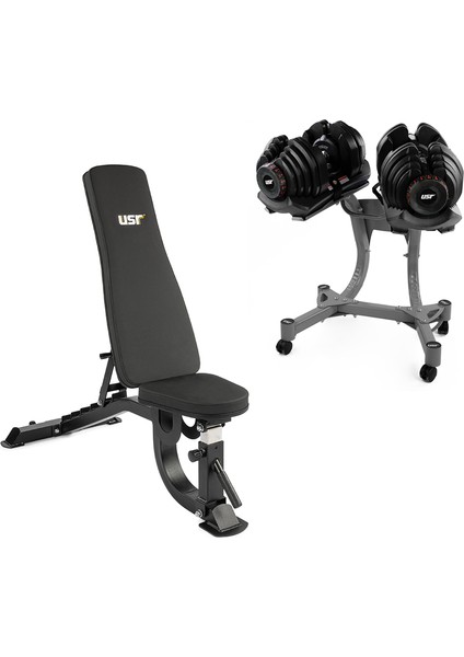 Mnara-80 Ayarlı BENCH-2X40 kg Dambıl Seti