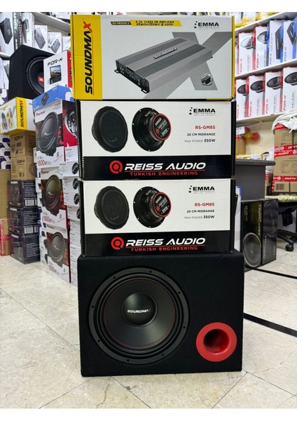 Reıss 30CM Bass Soundmax 5 Kanallı Anfi Reıss Iki Takım 20CM Midrange fiyatları