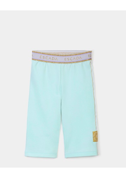 Şerit Detaylı Turkuaz Çocuk Pantolon
