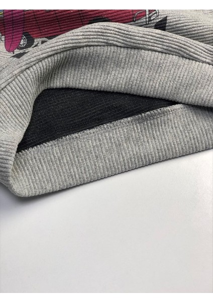 Erkek Çocuk Otobüs Baskılı Sweatshirt ,Gri %100 Pamuk Rahat ve Yumuşak Eşofman Üstü modelleri