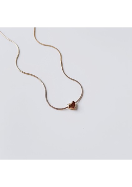 Minimal Love Steel Necklace | Çelik Kolye