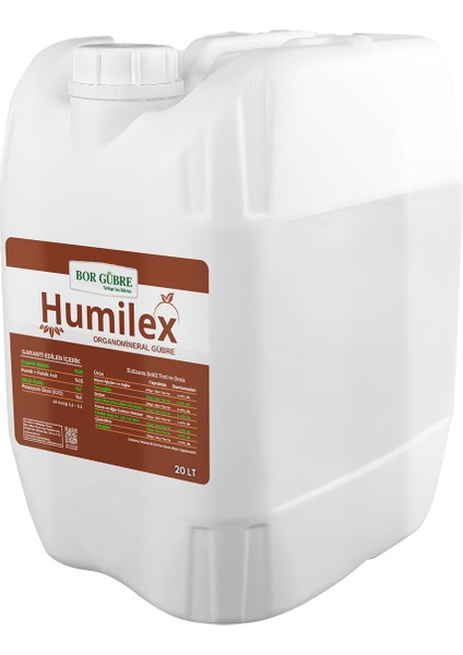 Organik Kaynaklı Sıvı Humik ve Fulvik Asit - Humilex-20 Lt
