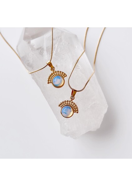 Opal Wind Steel Necklace