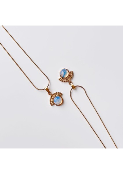 Opal Wind Steel Necklace