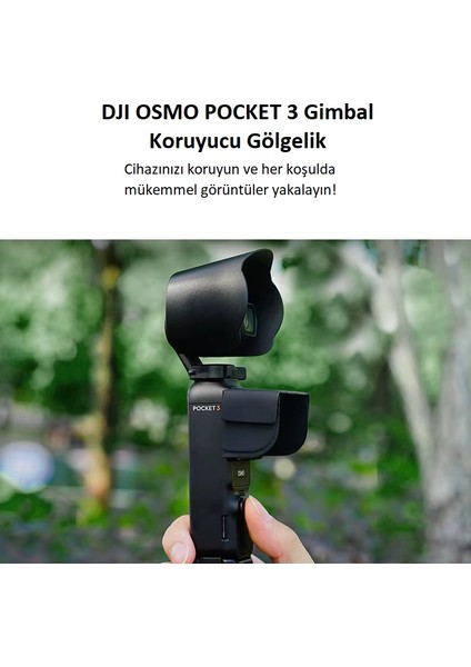 Djı Osmo Pocket 3 Gimbal Koruyucu Gölgelik 2 Parça Kamera ve Ekran Gölgelik