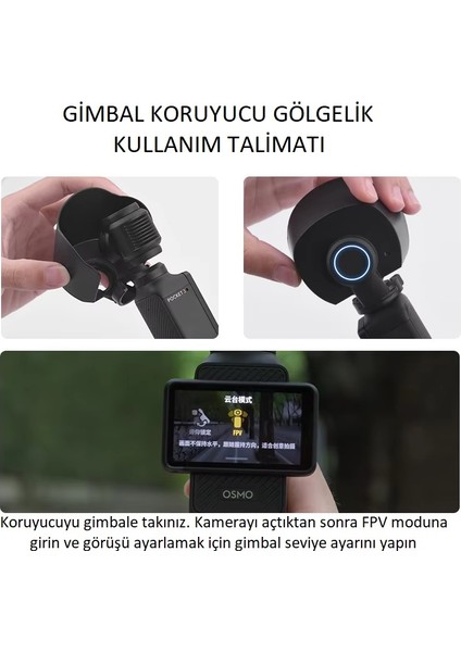 Djı Osmo Pocket 3 Gimbal Koruyucu Gölgelik 2 Parça Kamera ve Ekran Gölgelik