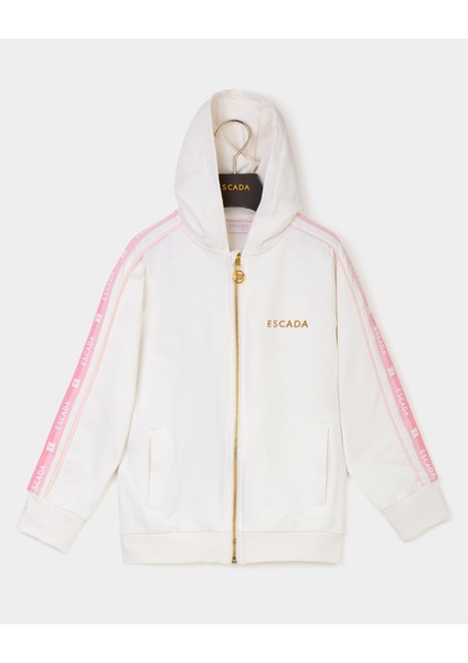Şerit Detaylı Kapüşonlu Çocuk Sweatshirt