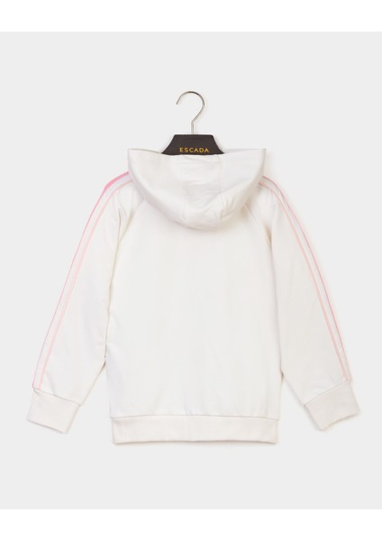 Şerit Detaylı Kapüşonlu Çocuk Sweatshirt