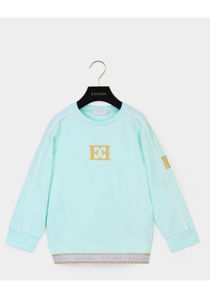 Şerit Detaylı Uzun Kol Çocuk Sweatshirt
