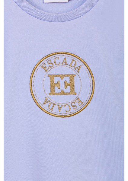 Logolu Bisiklet Yaka Basic Çocuk Sweatshirt
