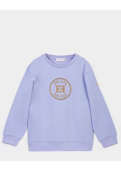 Logolu Bisiklet Yaka Basic Çocuk Sweatshirt