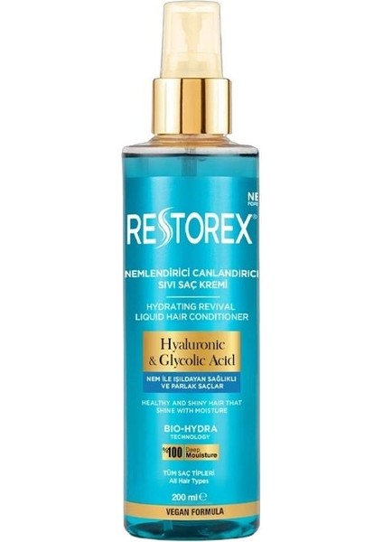 Sıvı Saç Kremi Hyaluronic Glycolic Acid 200 ml