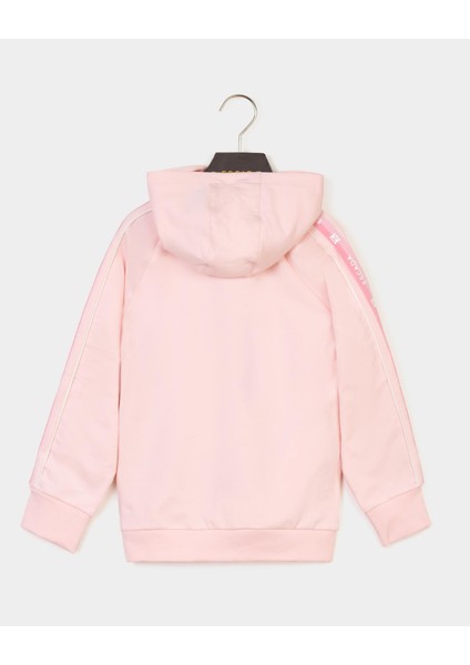 Şerit Detaylı Kapüşonlu Çocuk Sweatshirt