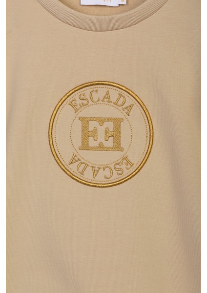 Logolu Bisiklet Yaka Basic Çocuk Sweatshirt