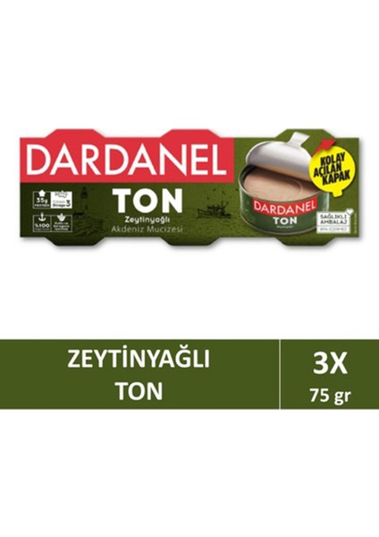 Ton Zeytinyağlı 3*75 gr Paket (3 Adet)