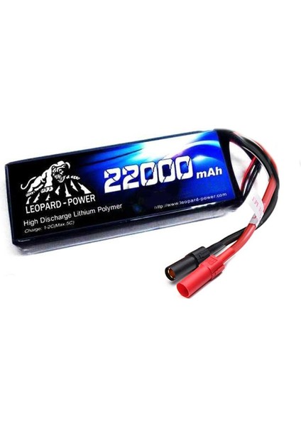 Leopard Power 22000 mAh 22.2V 6S 25C UAV & Multirotor Lityum Polimer Lipo Batarya Pil XT150 Plug