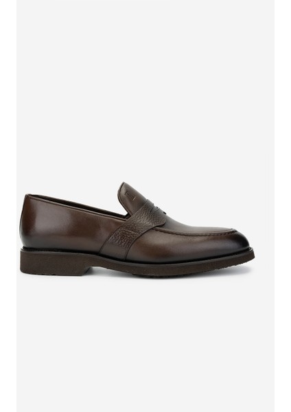 Erkek Deri Kahverengi Loafer Ayakkabı 722 21816 Erk Ayk Sk24-25 Kahve
