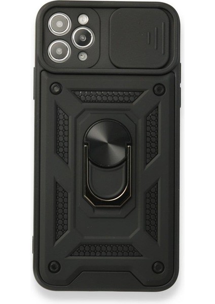 Apple iPhone 11 Pro Ile Uyumlu Kılıf Kamera Korumalı Sürgülü Yüzüklü Standlı Tank modelleri