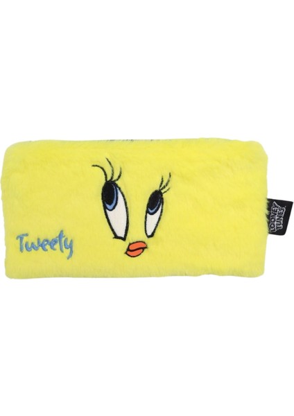 Tweety Yumuşak Peluş Tüylü Tek Bölmeli Fermuarlı El Askılı Çocuk Kalem Kutusu