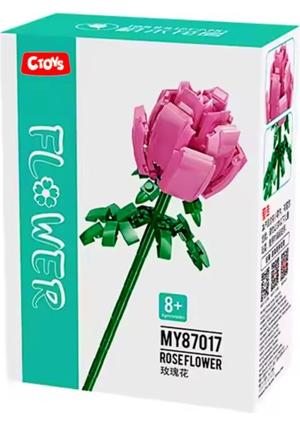 Çiçek Yapma Blok Seti Pembe Gül MY87017