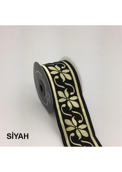 50084-BORDÜR - 10 mt Siyah-Altın