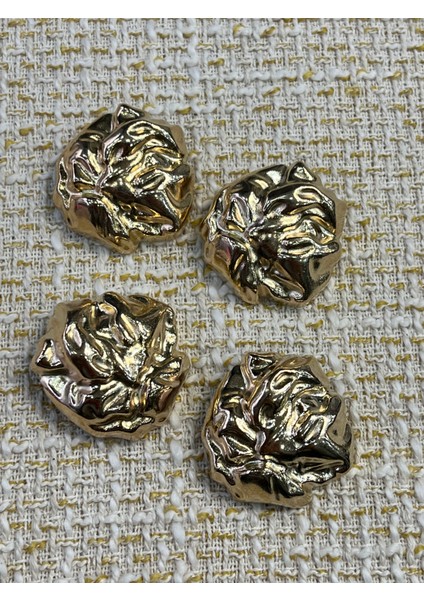 M.a.s.s.i.m.o Model Gold Halatlı 4lu Düğme Seti