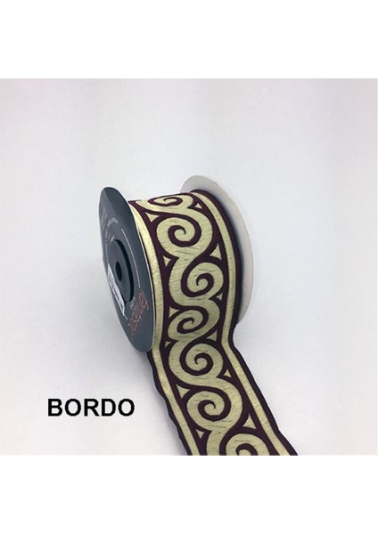 50061-BORDÜR - 10 mt Bordo