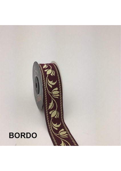 35090-BORDÜR - 10 mt Bordo
