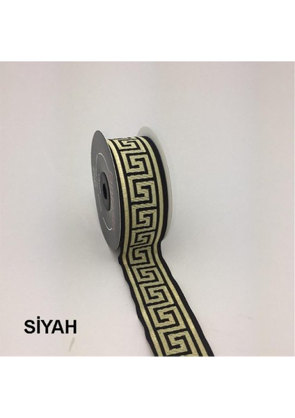 35062-BORDÜR - 10 mt Siyah-Altın