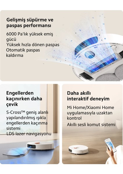 Istasyonlu 6000PA Üstün Emiş Güçlü Kendini Temizleyen Robot Vacuum X20 Plus Hepsi Bir Arada Akıllı Temizlik Robotu | Sesli Kontrol | Onerous Mutfak Tartısı Hediye