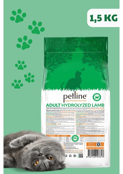 Süper Premium Hypoallergenic - Kuzu Etli Hypoallergenic Yetişkin Kedi Maması 1,5kg