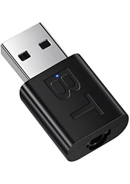 Bluetooth 5.0 Ses Alıcı Kablosuz Dönüştürücü Bluetooth Adaptörü 2'si 1 Arada Bluetooth Verici ve 3.5mm Ses Kablolu Alıcı