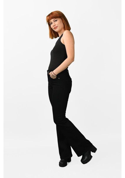 Kadın Çan Paça Kot Pantolon