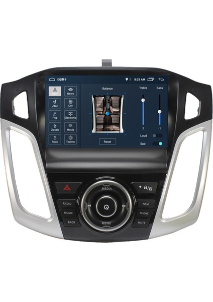 Ford Focus 3-4 Android Carplay Navigasyon Multimedya Ekran Teyp 2gb Ram + 32GB HDD