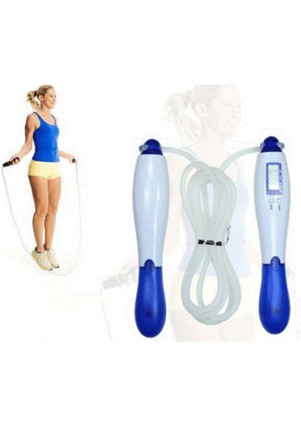 2 Adet Sayaçlı Kilo Kalori Yağ Ölçerli Dijital Ip Atlama Aleti