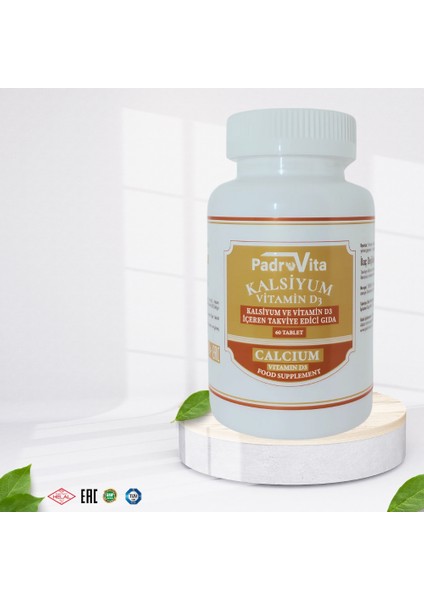 Kalsiyum ( Calcium Citrat ) ve Vitamin D3 60 Tablet