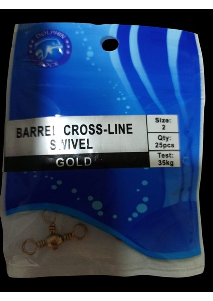 Rock Barrel Cross-Line Swivel - Üç Yönlü / T Fırdöndü 2 Numara 25 Pcs