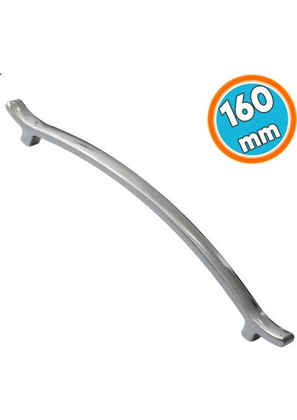 Merve (160 mm - 16 cm) Krom Renk Metal Kulp