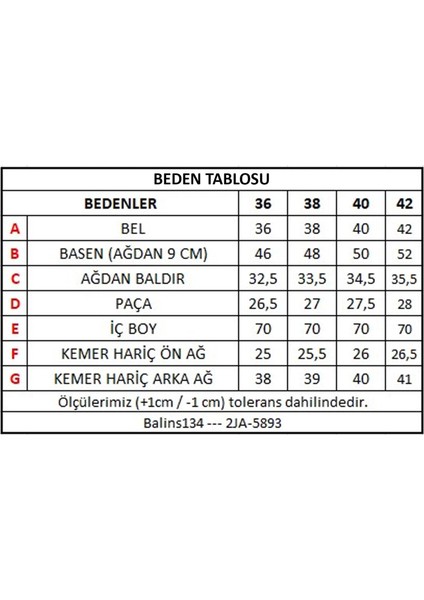 Kadın Kot Pantolon 2JA/5893