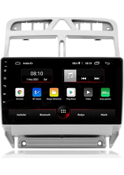 Peugeot 307 Multimedya Carplay 9 Inc Hd Android IPS Ekran 2GB/32GB 12 Sürüm Park Kamerası Hediyeli