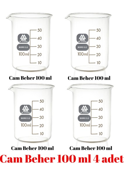 Cam Beher Kısa Form Set