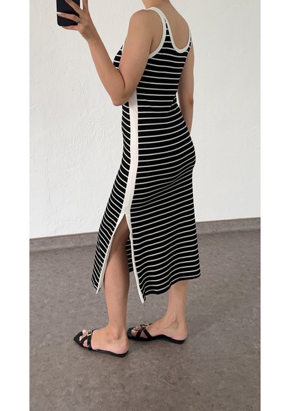 Çizgili Siyah Elbise fiyatları