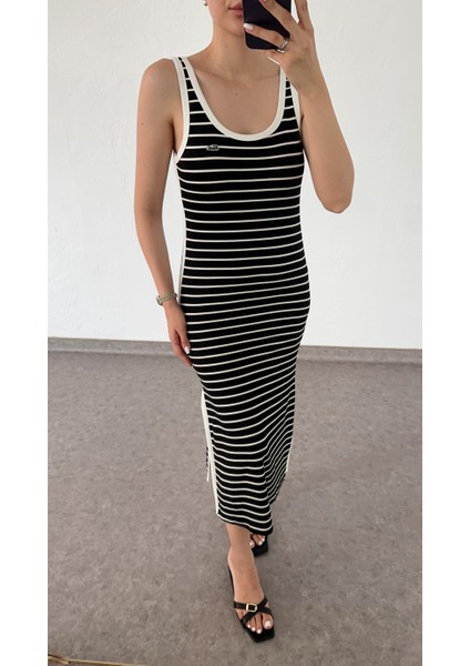 Çizgili Siyah Elbise fırsatları