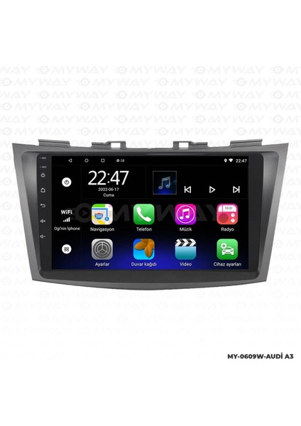 Toyota Avensis Android 12 Multimedya Carplay 2gb RAM+32GB HDD 2002-2008 Navigasyon Ekran modelleri