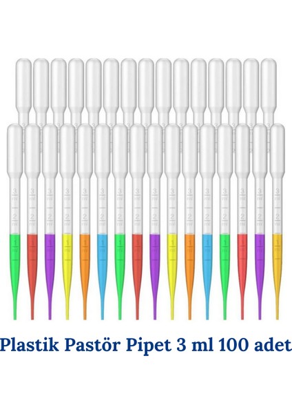 Pastör Pipet Damlalık 3 ml Hacimli Plastik Tek Kullanımlık