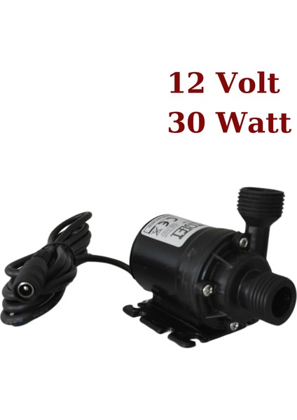 12 Volt Mini Dalgıç Pompa Devirdaim Su Pompası Kalın Uçlu 30 Watt